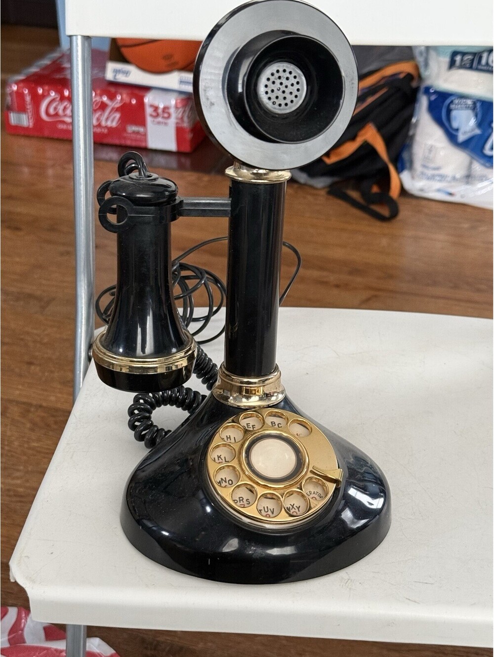 Radio Shack Vintage Candlestick Rotary Telephone Model 43-321A, ( Untested)